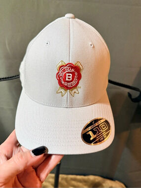 Jim Beam 110 One Ten Flexfit White Hat Like New